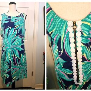 Lilly Pulitzer Blue and Green Mini Dress